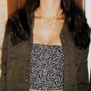 Army/Olive Green canvas flannel button up